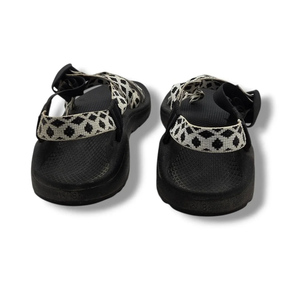 Chaco‎ Z/Cloud 2 Sandals Womens 8 Quilt Black White Hiking Outdoor